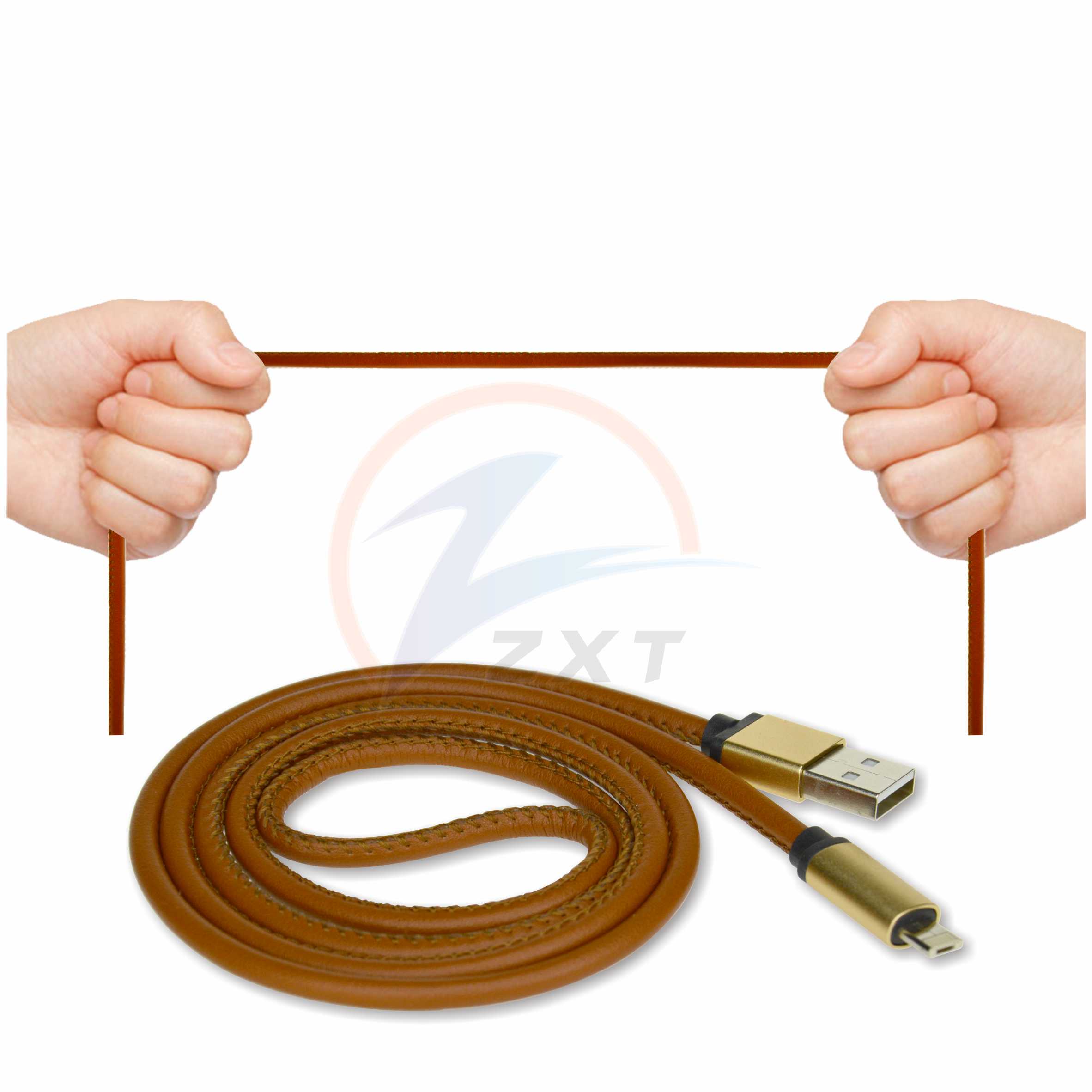 2 in 1 LM Leather Cable For Android & IOS