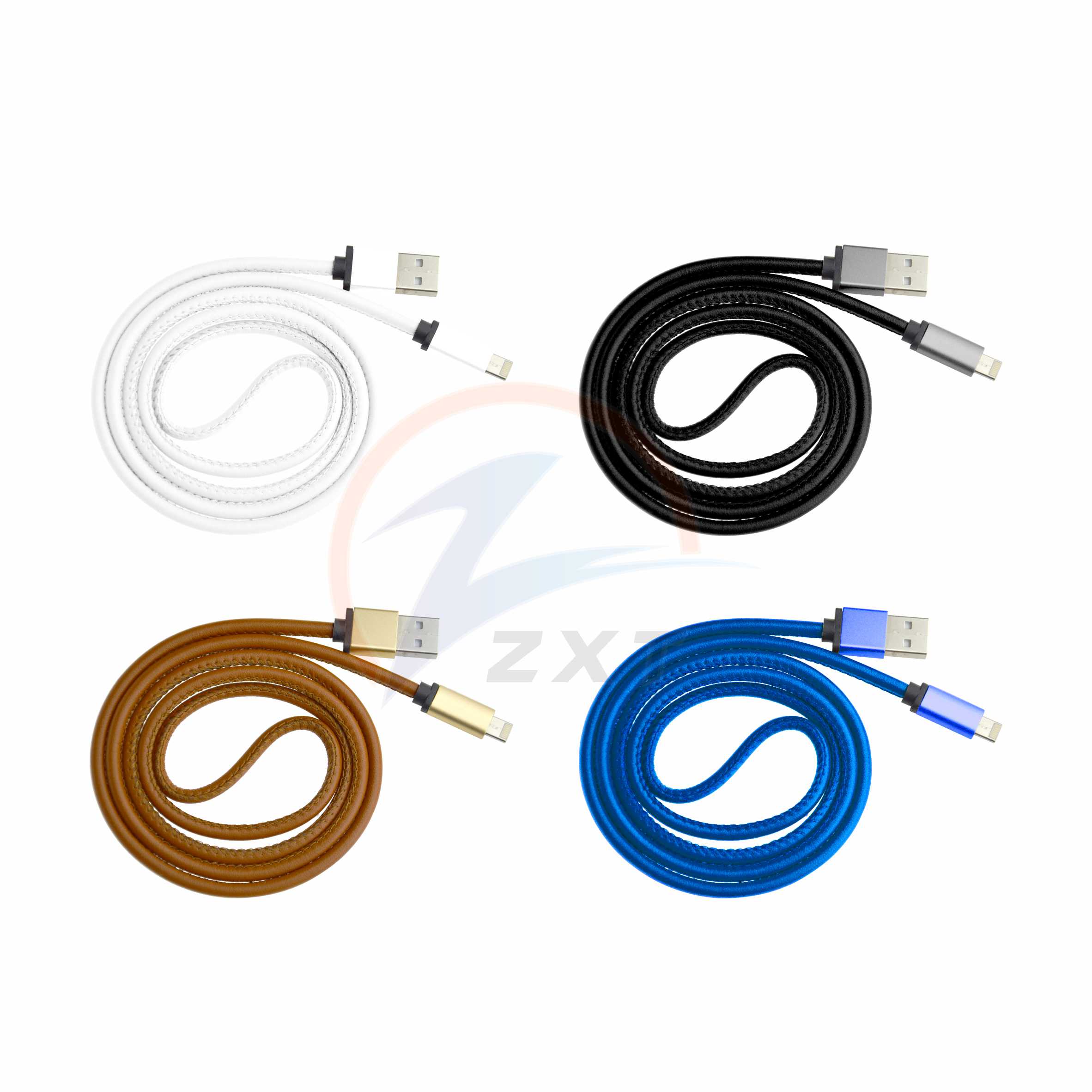 2 in 1 LM Leather Cable For Android & IOS