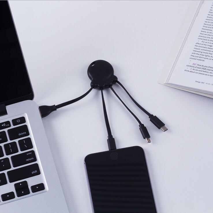 Creative Octopus Shape 3 in 1 USB Cable