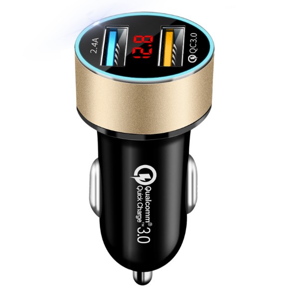 30W LED QC3.0 + 2.4A Dual Car Charger